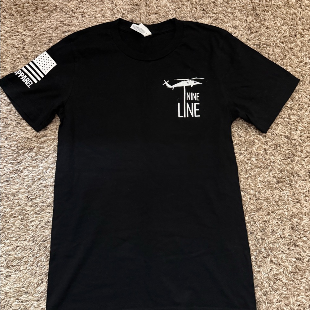 Nine Line Black Short Sleeve Logo Tee
